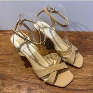 Dolce Vita Gwin Ankle Strap Heels Nude Women’s Size 9 Minimalist Dress Sandals